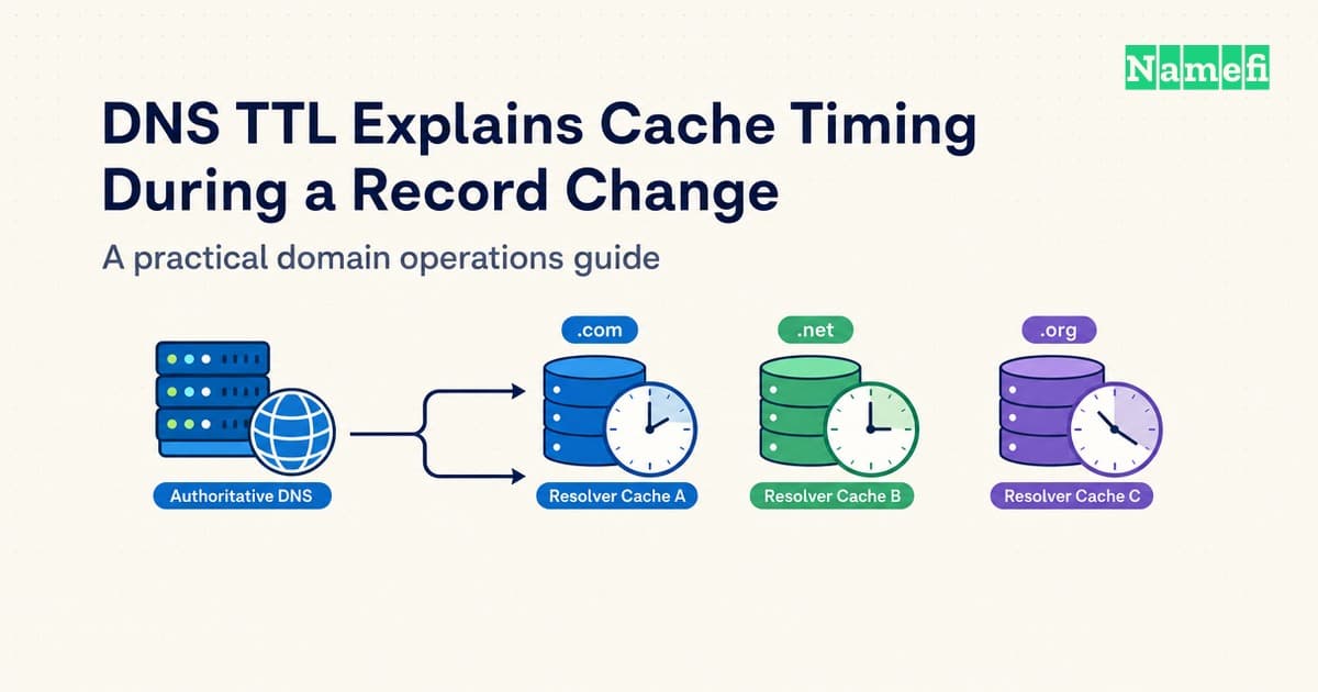 DNS TTL Explains Cache Timing During a Record Change
