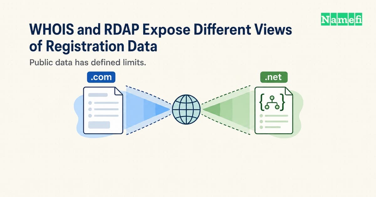 WHOIS and RDAP Expose Different Views of Registration Data