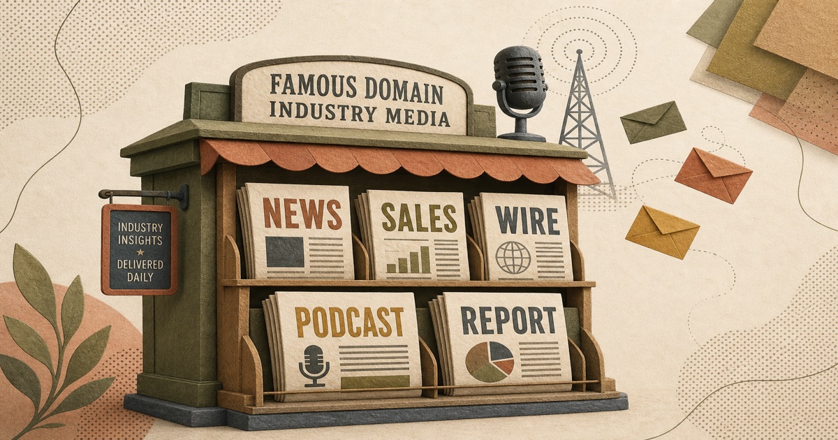 Famous Domain Industry Media: News Sites, Sales Reports, and Podcasts Worth Following