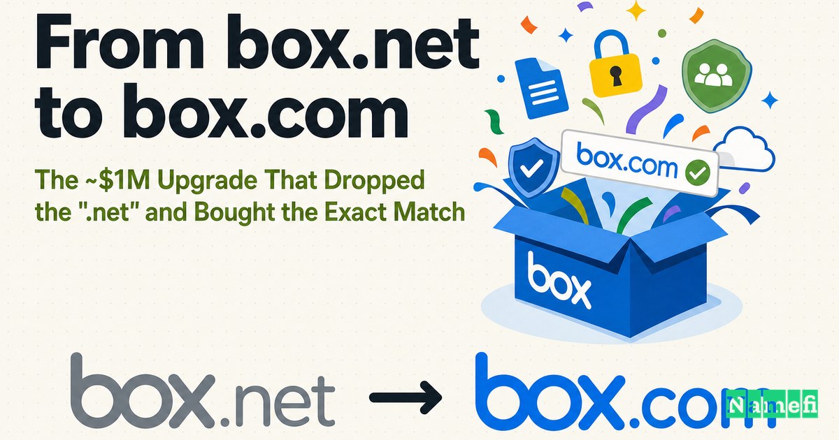 From Box.net to Box.com: The ~$1M Upgrade That Dropped the ".net" and Bought the Exact Match