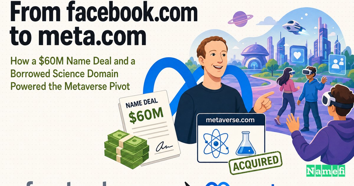 From Facebook.com to Meta.com: How a $60M Name Deal and a Borrowed Science Domain Powered the Metaverse Pivot