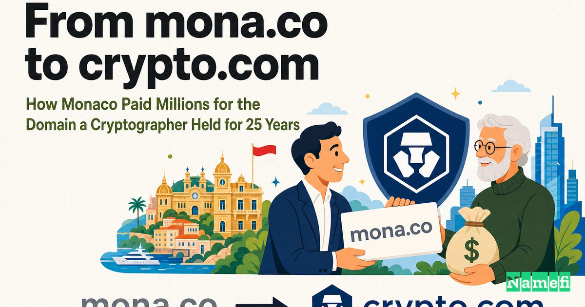 From Mona.co to Crypto.com: How Monaco Paid Millions for the Domain a Cryptographer Held for 25 Years