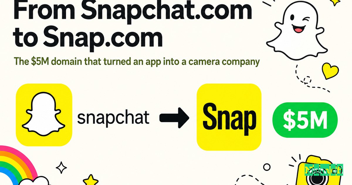 From Snapchat.com to Snap.com: The $5M Domain That Turned an App Into a Camera Company