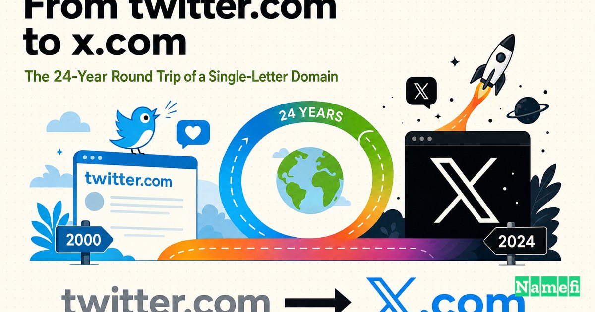 From Twitter.com to X.com: The 24-Year Round Trip of a Single-Letter Domain