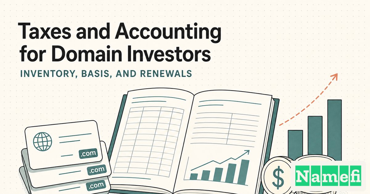 Taxes and Accounting for Domain Investors