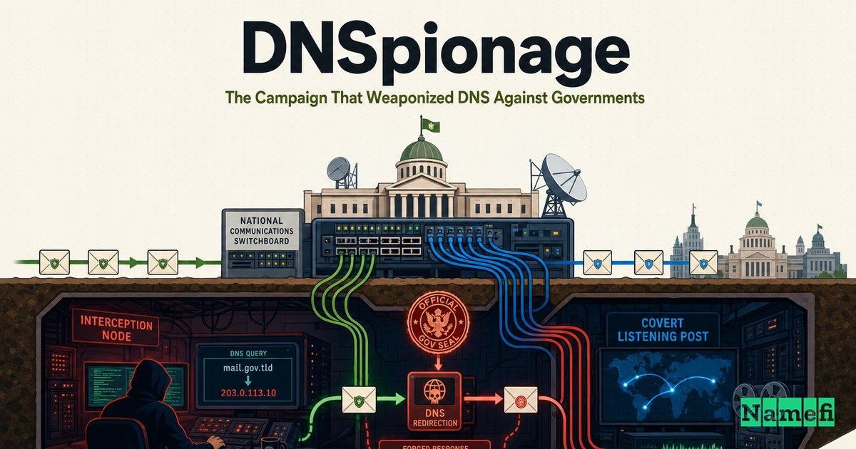 DNSpionage: The Campaign That Weaponized DNS Against Governments