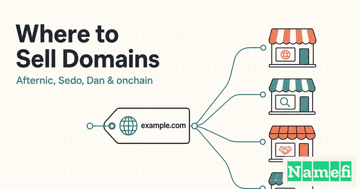 Where to Sell Domains: Afternic vs Sedo vs Dan vs Namefi