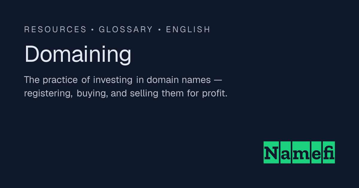 Domaining